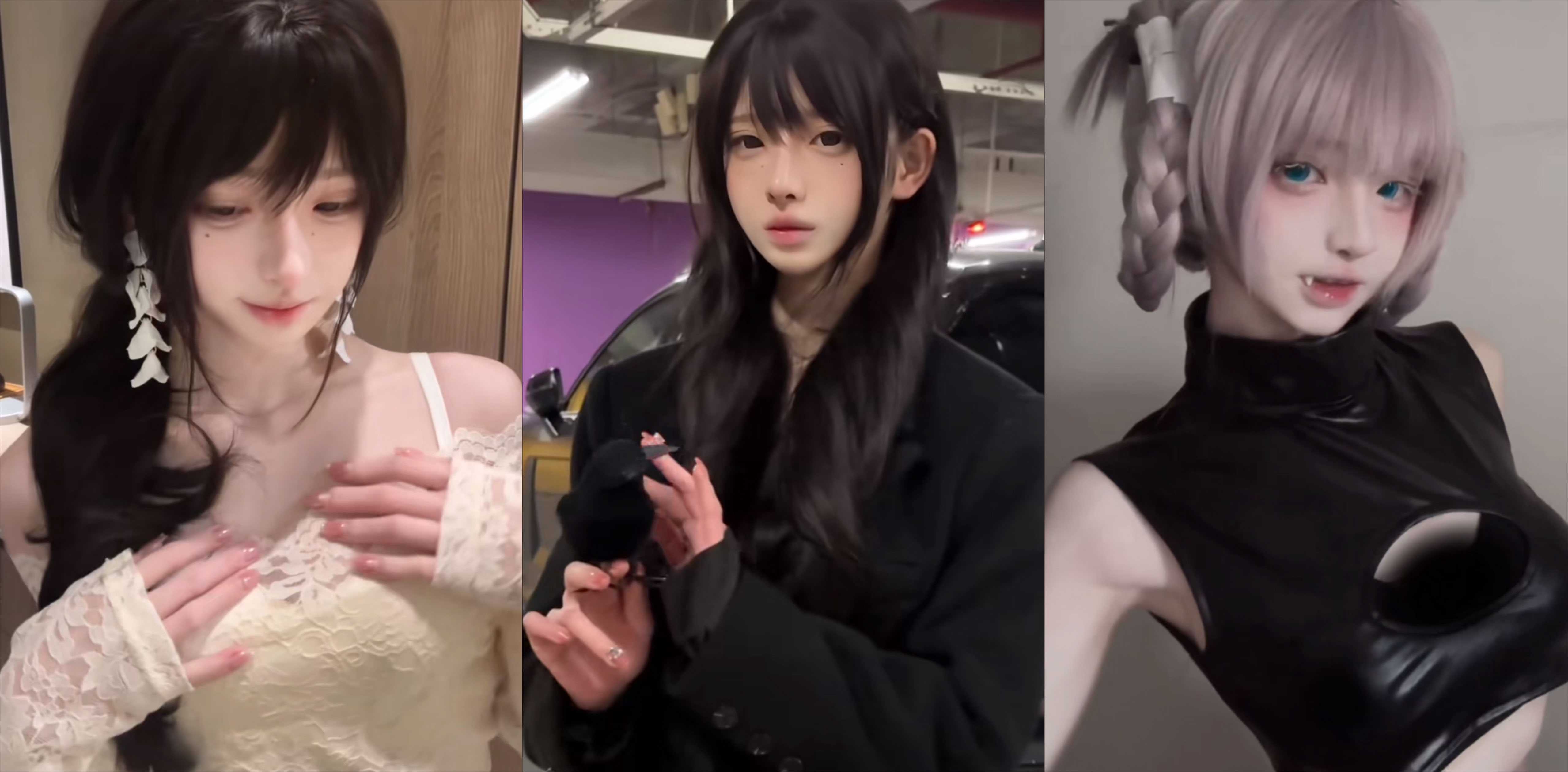 抖音百万粉丝女COS吱四 多次出轨男网红 私拍被男友曝光～