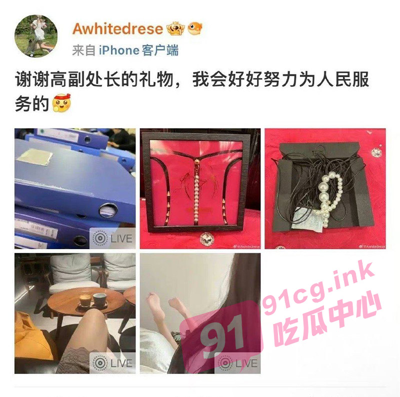 高副处长的礼物！神秘女生微博晒高副处长送的情趣内裤 火上热搜 高处长真会玩儿
