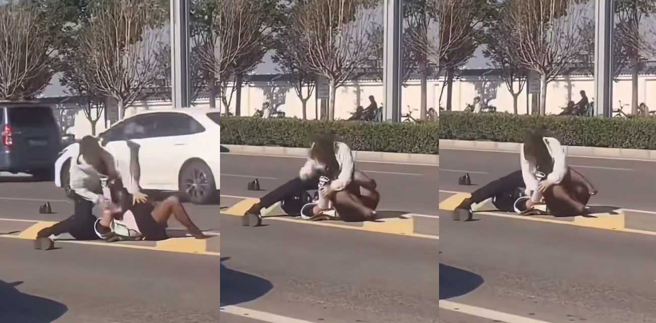 路怒男疯了 机车黑丝小姐姐惨遭暴揍 拳拳到肉看血压飙升！