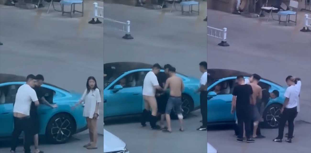 山东省东营市 蓝色小米SU7 男同野战事件 女友在旁边仿佛习以为常