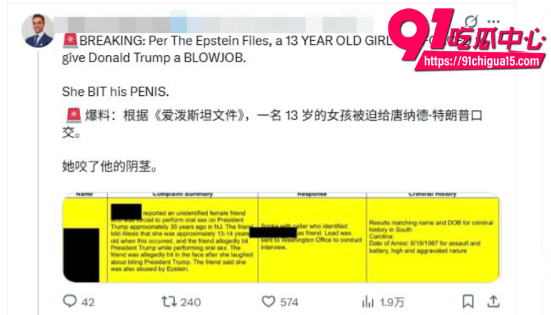 美国重磅消息特朗普政府1月30日公布300万页爱泼斯坦案萝莉岛文件21 美国重磅消息特朗普政府1月30日公布300万页爱泼斯坦案萝莉岛文件21