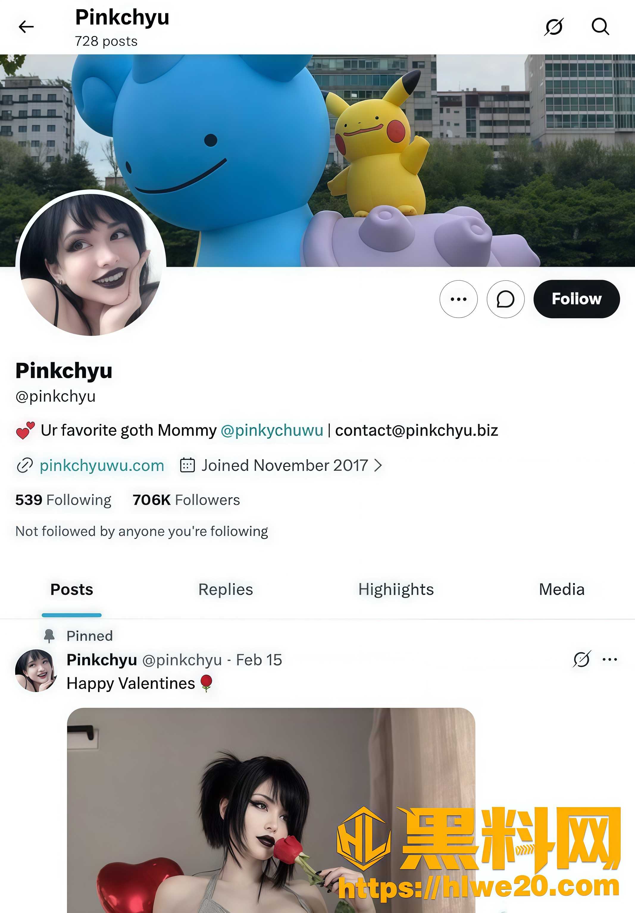 OnlyFans创作者 Pinkchyu 暗黑哥特风再出圈巨乳翘臀太诱人全网疯传