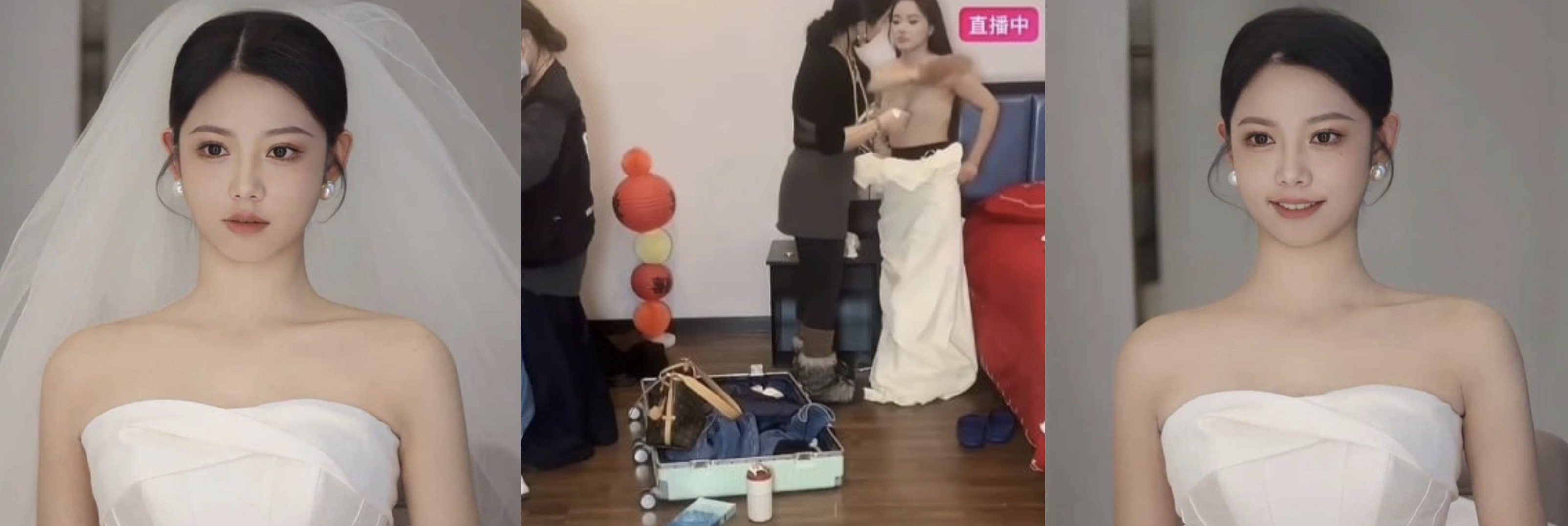 抖音七月COCO如白莲暗藏秘密！新娘化妆视频曝全裸曲线，意外走光辣眼，八卦真相甜到爆!