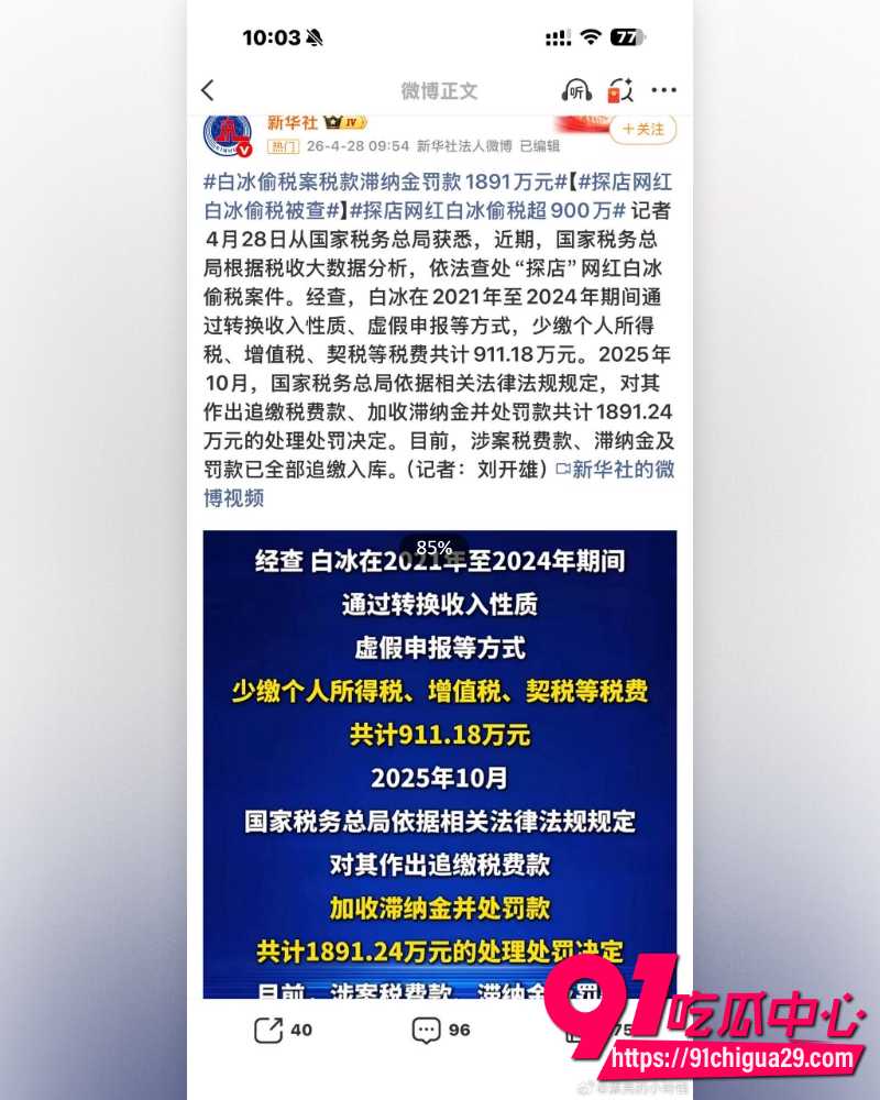 抖音4000万粉丝网红白冰  6