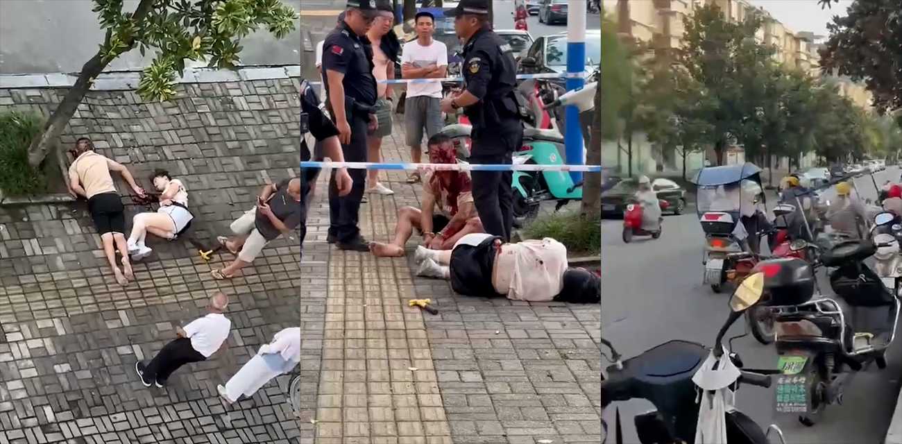 血腥慎入！佛山某小区 已婚少妇偷情被抓奸 原配老公直接持刀砍杀两人