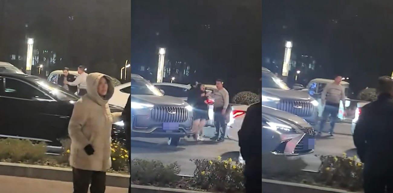 成都龙湖蜀新天街发生交通事故 两人争吵期间奇瑞男子压断老婆大腿