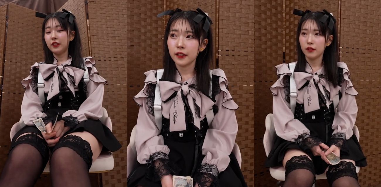 车牌SVVRT080!地雷系双马尾美少女穿上黑丝参加综艺节目 没想到是被固定在墙上给陌生男人当飞机杯