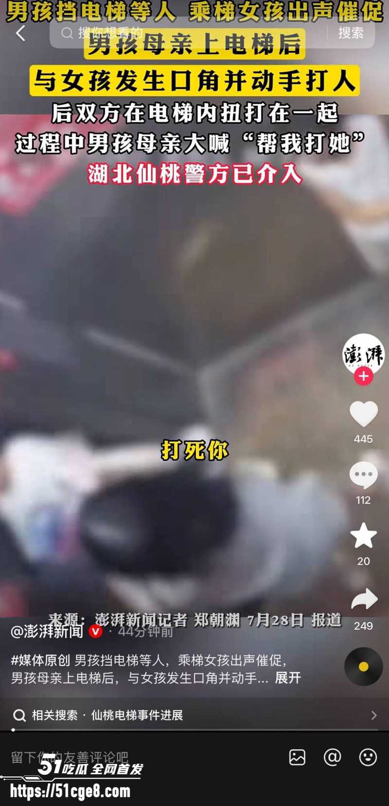 湖北仙桃电梯打人事件05