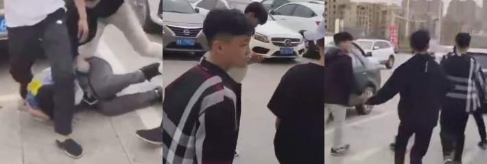 山东济南精神小伙 停车场暴力打架 多人围殴一人事后录屏炫耀  态度嚣张引发热议