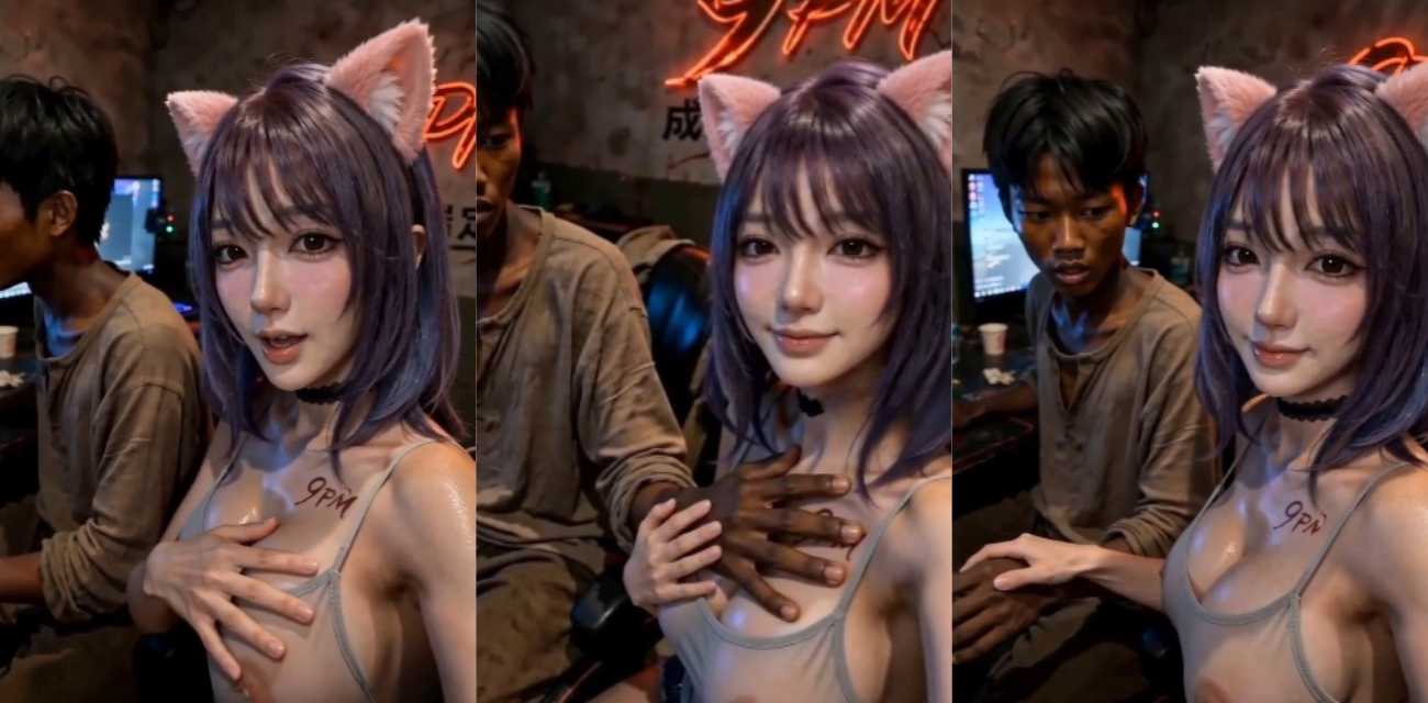 91AI短剧堕落物语第三季第6集 网吧直播女主当众被摸乳 万人弹幕下彻底沦为直播玩物